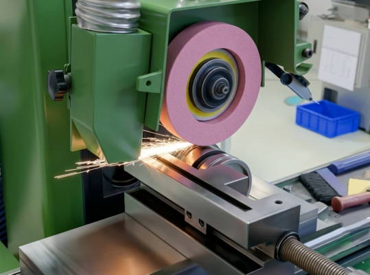 Đá mài phẳng 400x50x127 PA46K hạt mài hồng chuyên dùng mài thép hợp kim, thép sau nhiệt luyện SKD11, SKD61 độ chính xác cao.