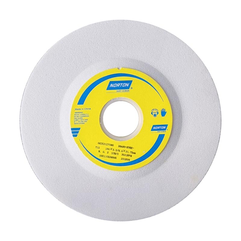 Đá mài lồi một mặt NORTON trắng 38A 60K/120K 180x3.2/6.4x31.75