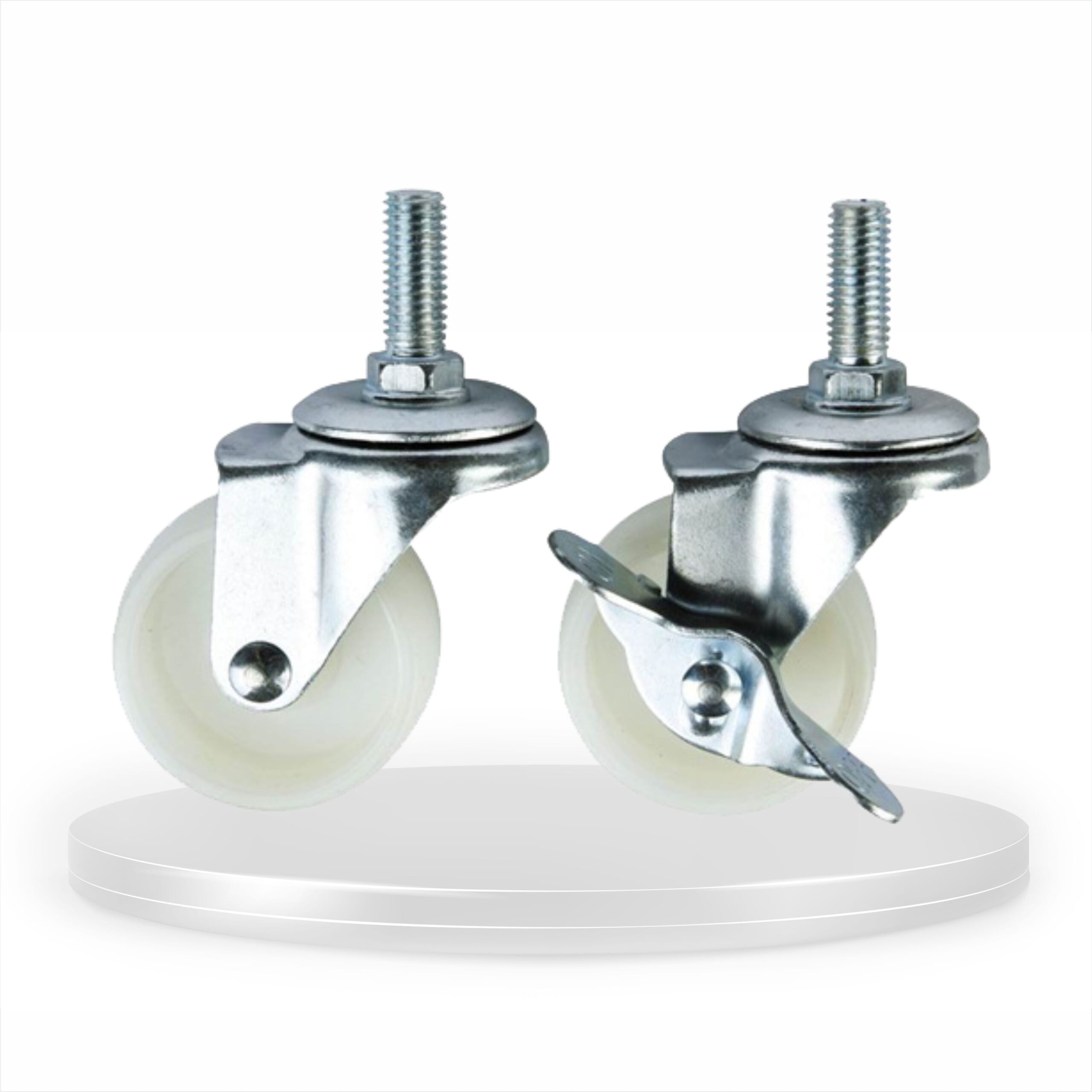 Bánh xe đẩy nhựa PA trắng Nội Thất