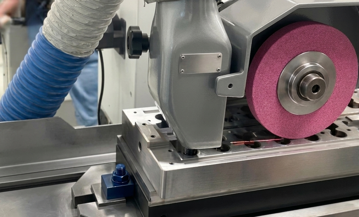 Đá mài phẳng 400x50x127 PA46K hạt mài hồng chuyên dùng cho máy mài công nghiệp mài thép cứng và inox.